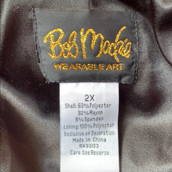 Bob Mackie Magenta Pink Wearable Art  Appliqué Blazer Jacket - Picture 12 of 12